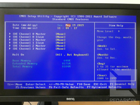 menu konfiguracyjne setup bios uefi